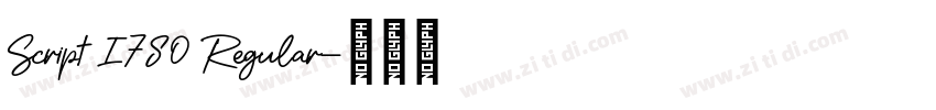 Script I780 Regular字体转换